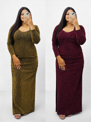 Shimmered Bodycon Maxi Dress